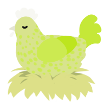 A lemon and lime chicken with a speckle pattern