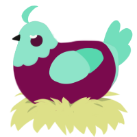 Qoopy Qoobert, a wine and mint chicken with a head pattern