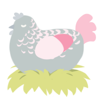 A silver and rose chicken with a half-lace pattern
