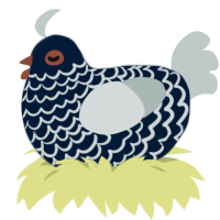 BilBerry, a tumblr and silver chicken with a lace pattern