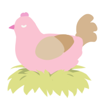 Milkshake, a rose and beige chicken