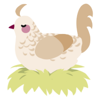 A cream and beige chicken with a half-lace pattern