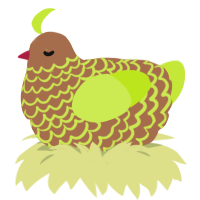 Lemonstar, a brown and lime chicken with a lace pattern