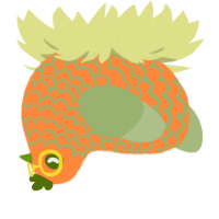 A sapphire and overcast chicken with a lace pattern