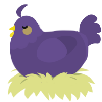 thing, a overcast chicken with a head pattern