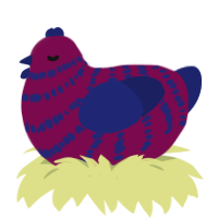 (unnamed), a wine and navy chicken with a bar pattern