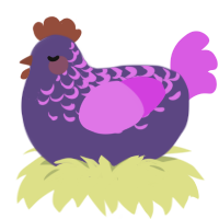 A overcast and orchid chicken with a half-lace pattern