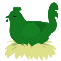 leaf, a leaf chicken with a lace pattern