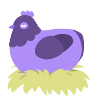 Minion of Chaos, a lilac and overcast chicken with a head pattern