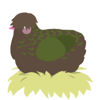 A bark and olive chicken with a half-lace pattern