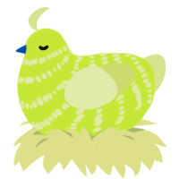 A lime and lemon chicken with a bar pattern
