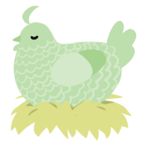 Not Easy Being Green, a gluppy chicken with a lace pattern