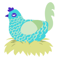 pool algae, a aqua and gluppy chicken with a lace pattern