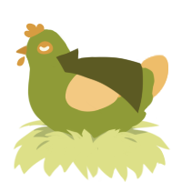 A chartreuse and honey chicken