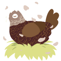 A wine and russet chicken with a double-lace pattern