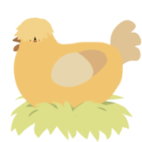 A honey and beige chicken