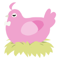 A pink chicken