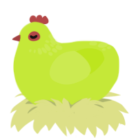 SEARING pear, a lime chicken with a neck-speckle pattern
