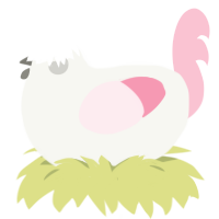 A white and rose chicken