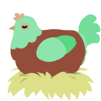 A russet and spring chicken with a head pattern
