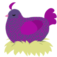 (unnamed), a overcast and plum chicken with a double-lace pattern