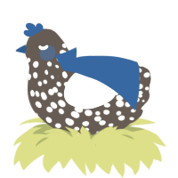 To Indeed be a God, a bark and white chicken with a speckle pattern