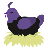 A sable and overcast chicken with a head pattern