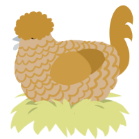 A beige and gold chicken with a lace pattern