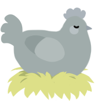 A silver chicken