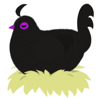 A sable chicken with a lace pattern