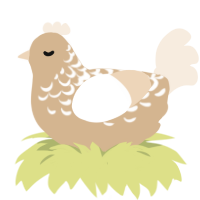 A beige and cream chicken with a half-lace pattern