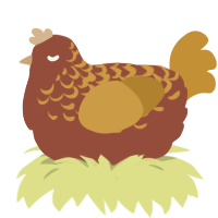 A russet and gold chicken with a half-lace pattern