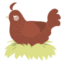 A russet chicken with a half-lace pattern
