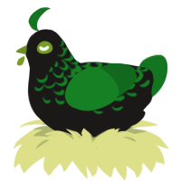 A sable and leaf chicken with a half-lace pattern