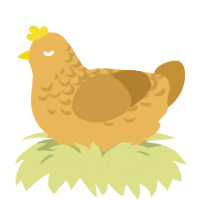 A honey and gold chicken with a half-lace pattern