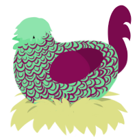 A spring and wine chicken with a double-lace pattern