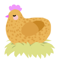 A honey and orange chicken with a speckle pattern