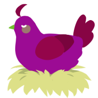 A plum and maroon chicken
