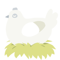 A white chicken