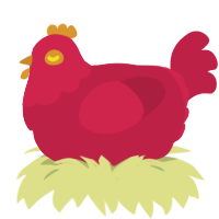 Desire to Fire, a crimson chicken with a head pattern