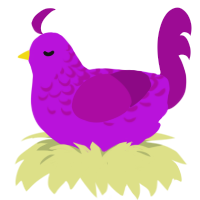 grape soda, a amethyst and plum chicken with a half-lace pattern