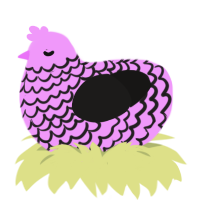 LEVONDERE-, a lavender and sable chicken with a lace pattern