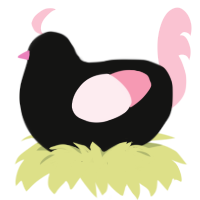 A black and rose chicken