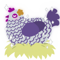 A mist and overcast chicken with a lace pattern