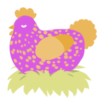 (unnamed), a orchid and honey chicken with a speckle pattern