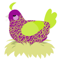 Dragonfruit, a plum and lime chicken with a double-lace pattern