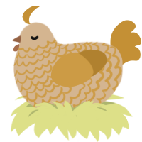 A beige and gold chicken with a lace pattern