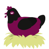 prada, a wine and black chicken with a head pattern