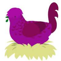 A plum and wine chicken with a half-lace pattern