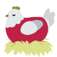 (unnamed), a crimson and mist chicken with a head pattern